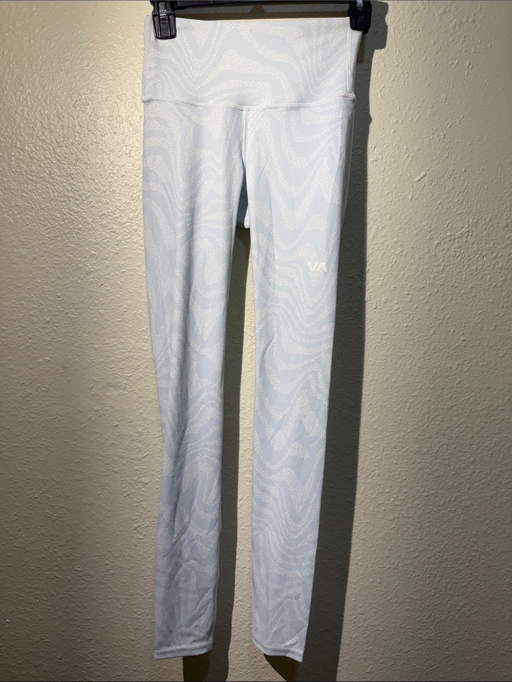 RVCA Blue and White Printed High-Waisted Women’s Leggings